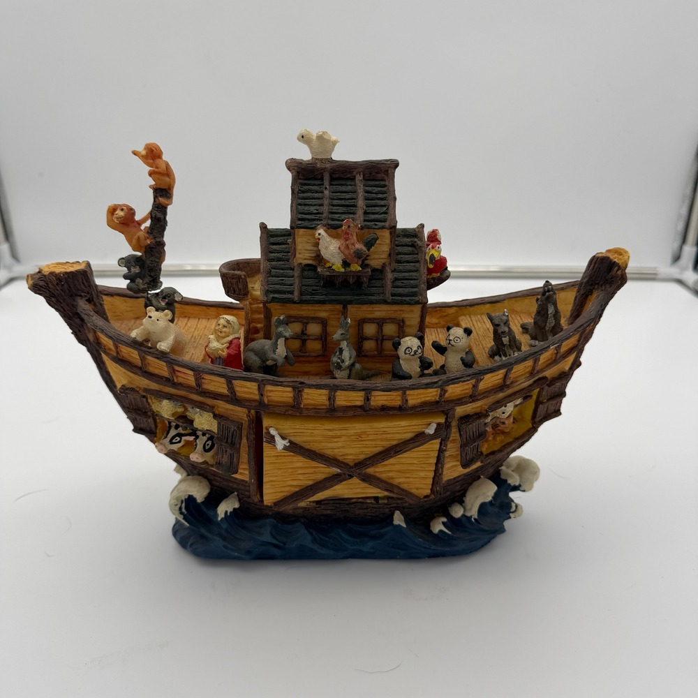 Noah's Ark Resin Figurine Animal Pairs Religious Collectible Home Decor